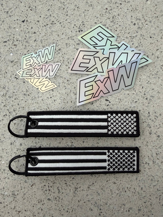 ExW Jet Tag + Sticker Combo