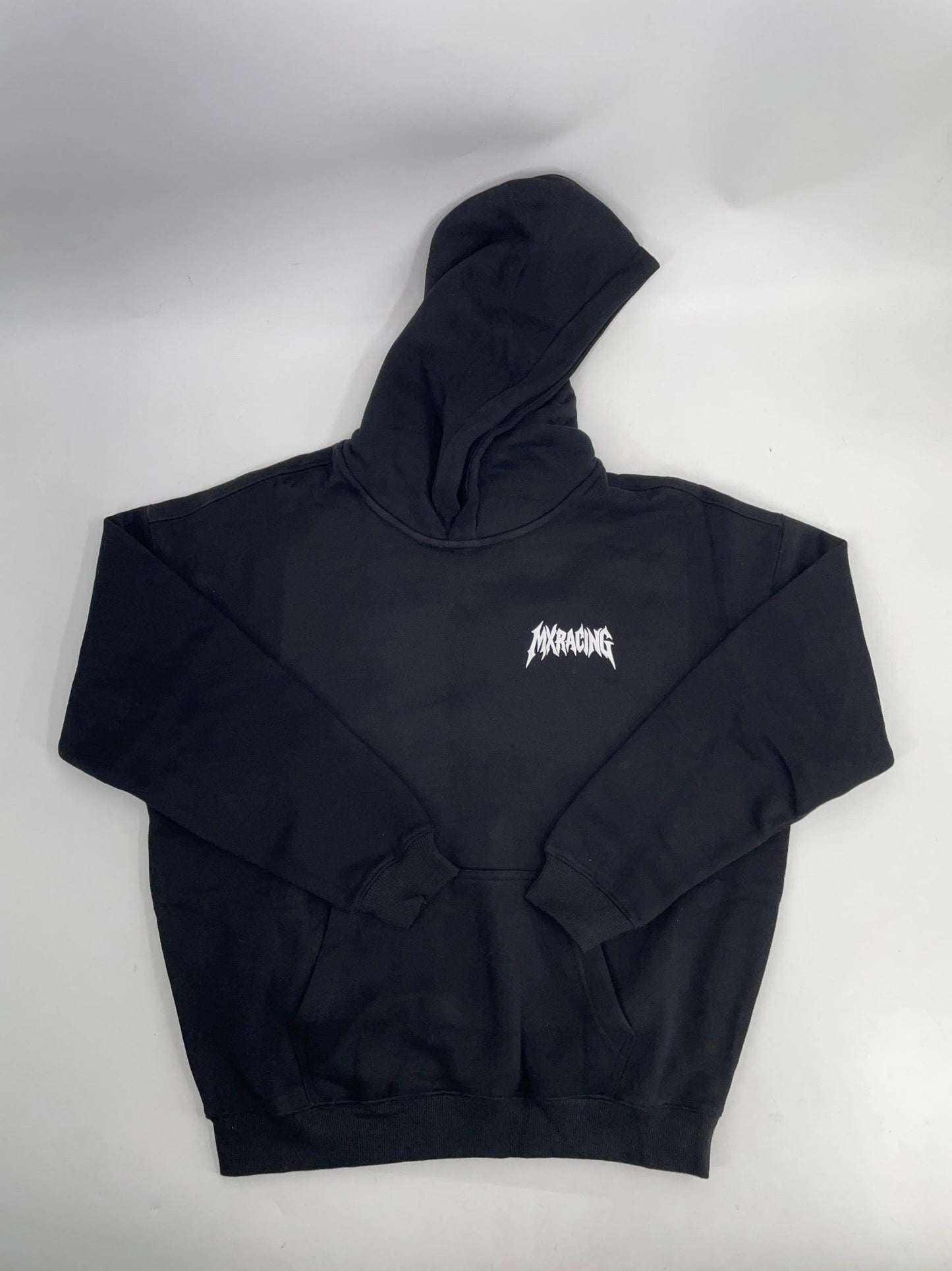 Mxracing puff print hoodie - black (adult size) 100% cotton