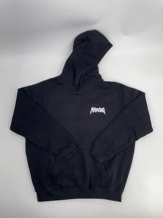 Mxracing puff print hoodie - black (adult size) 100% cotton