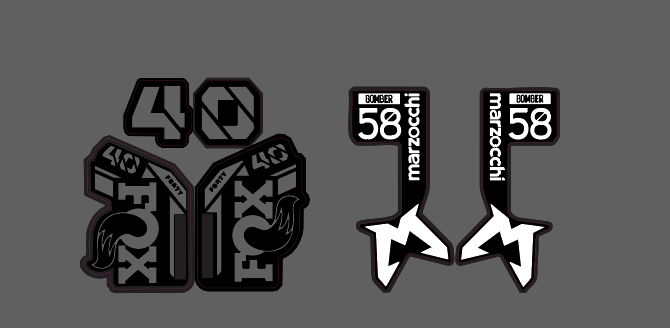 Fox 40/Bomber 58 Fork Guard Decals